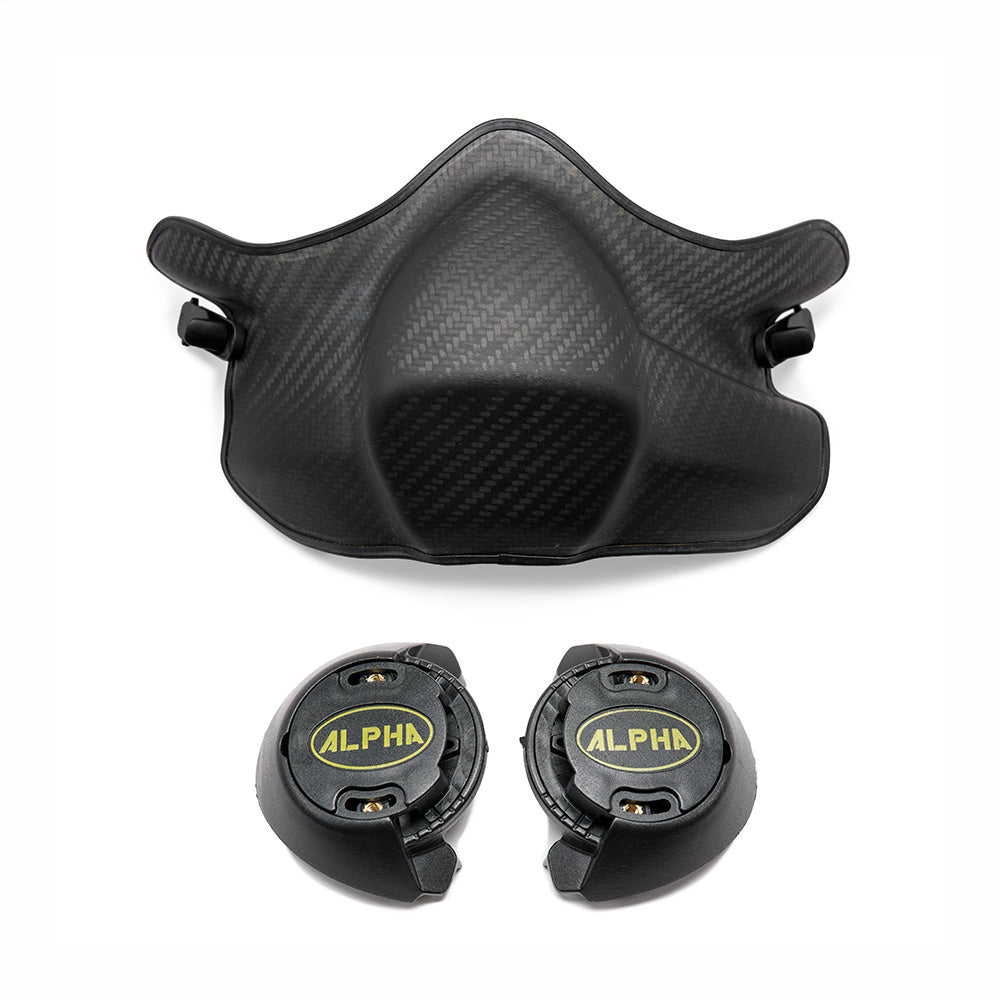 Kit de protección maxilofacial Alpha con receptores de O2, cascos grandes/XL (HGA-MP90439LSP)