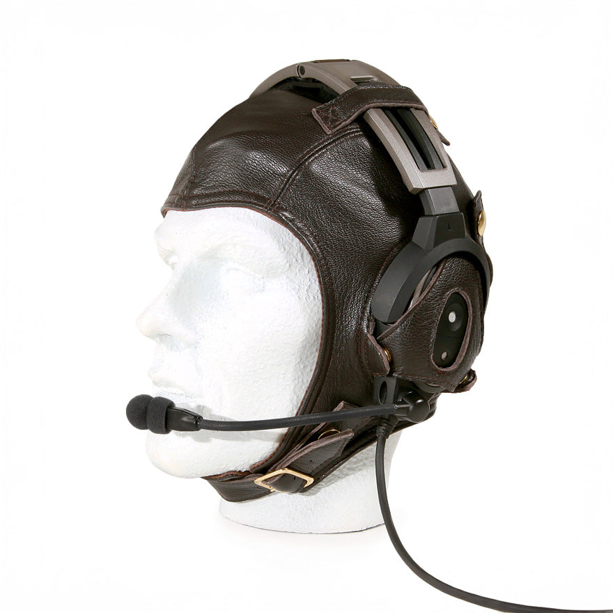 Leather Flying Helmet for Bose A20/A30 Headsets (EHLD)
